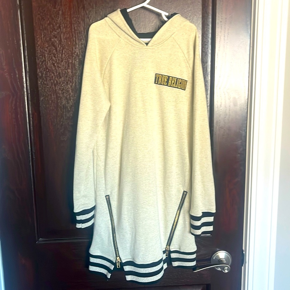 True Religion Girls Size Medium Hoodie Dress